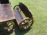 Wagon Wheel Bench Seat