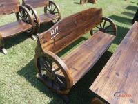 Wagon Wheel Bench Seat