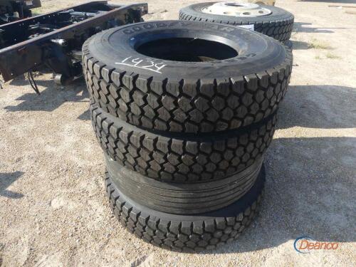 Lot of (3) Goodyear G622RSD 12R22.5 Pull Tires and (1) 11R22.5 Steer Tire