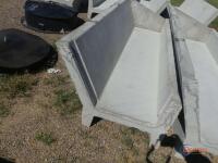 Precast 8' Open Ended J Bunk Feed Trough w/ One End Cap