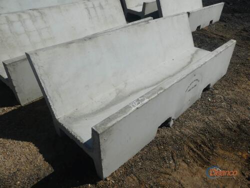 Precast 8' Open Ended J Bunk Feed Trough