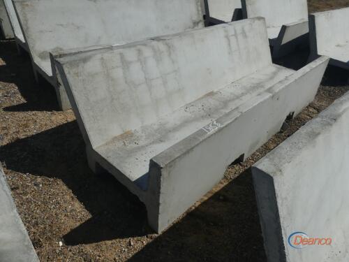 Precast 8' Open Ended J Bunk Feed Trough