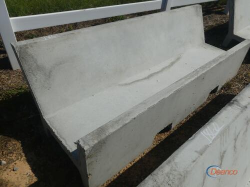 Precast 8' Open Ended J Bunk Feed Trough