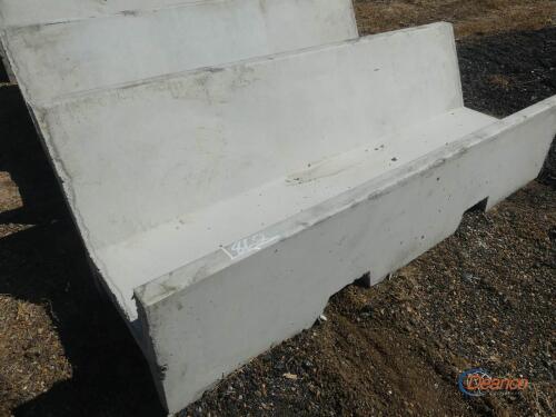 Precast 8' Open Ended J Bunk Feed Trough