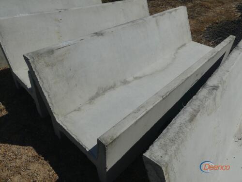 Precast 8' Open Ended J Bunk Feed Trough