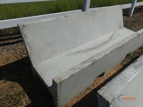 Precast 8' Open Ended J Bunk Feed Trough