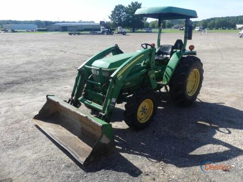 2012 John Deere 4005 MWFD Tractor, s/n 1LV4005GCBG510130 Rollbar Canopy, JD 300CX Loader w/ Bkt., 3PH, PTO, Drawbar, Meter Shows 1339 hrs