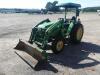 2012 John Deere 4005 MWFD Tractor, s/n 1LV4005GCBG510130 Rollbar Canopy, JD 300CX Loader w/ Bkt., 3PH, PTO, Drawbar, Meter Shows 1339 hrs