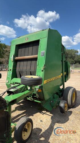 JOHN DEERE 466 ROUND HAY BALER, S/N E00466X1144807 W/ MONITOR