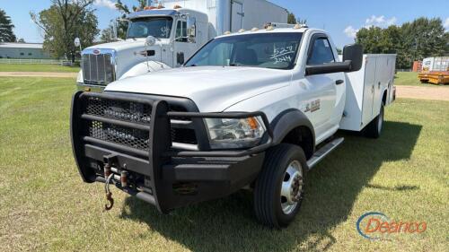2014 Dodge Ram 5500 4WD Truck, s/n 3C7WRNBL4EG190539 Utility Bed, Crane, L