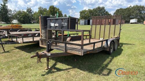 6x16 Trailer (No Title - Bill of Sale Only) T/A, 6FT Drop Down Ramp, Storag