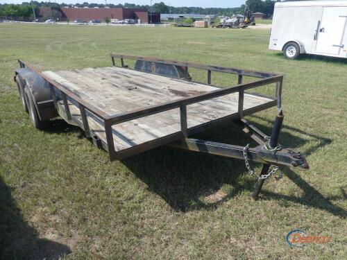 16FT Trailer (No Title - Bill of Sale Only) T/A, Pull Out Metal Ramps