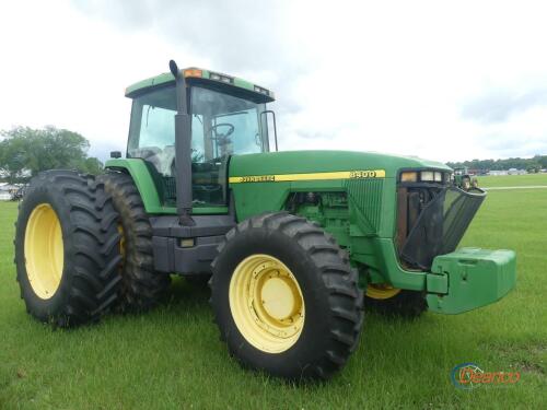 John Deere 8400 MFWD Tractor, s/n RW8400P011755 Encl. Cab, Front Counterwe