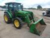 John Deere 5075E MFWD Tractor, s/n 1LV5075EHDY245327 Encl. Cab, JD 553 Loa