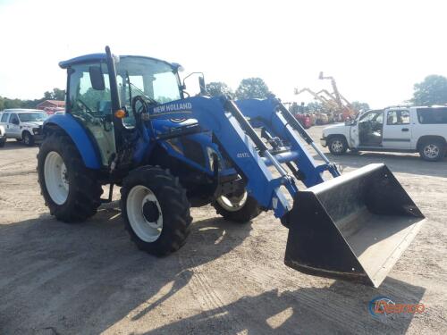 New Holland T4.75 Powerstar MFWD Tractor, s/n ZCAE05892 C/A, NH 655TL Load
