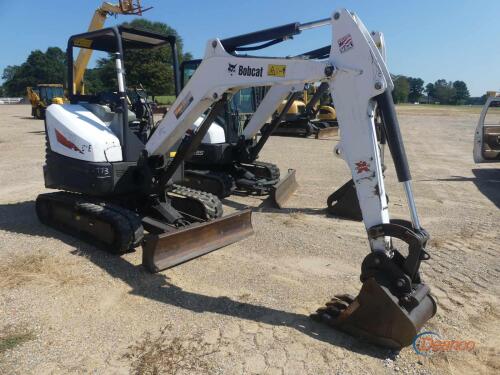 Bobcat E32i Mini Excavator, s/n B3Y111535 Canopy, Blade, Bkt., Meter Shows