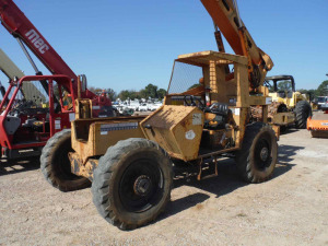 Lull 844B Telescopic Forklift, s/n 03656530: 8000 lb. Cap., 4-wheel Steer, Sliding Carraige, Meter shows 4648 hrs