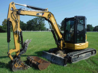 2018 Cat 305.5E2CR Mini Excavator, s/n CR505556: Encl. Cab, Hyd. Thumb, Bkt., w/ Extra Ditch Cleaning Bkt., Meter Shows 1395 hrs