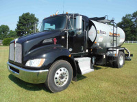 2020 Kenworth T370 Asphalt Distributor Truck, s/n 2NKHHM7X0LM379772: S/A, Paccar PX-7 260hp Diesel Eng., Allison Auto, 23K Rears, 10K Front, 11R22.5 Tires, Rosco Maximizer 3 Asphalt Distributor, 2050-gal. Tank, Leeboy Sprayer Controls, Meter Shows 65 hrs,