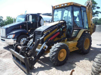 2004 Cat 420DIT 4WD Loader Backhoe, s/n BLN10681: Encl. Cab, No Front Bucket, Meter Shows 2069 hrs