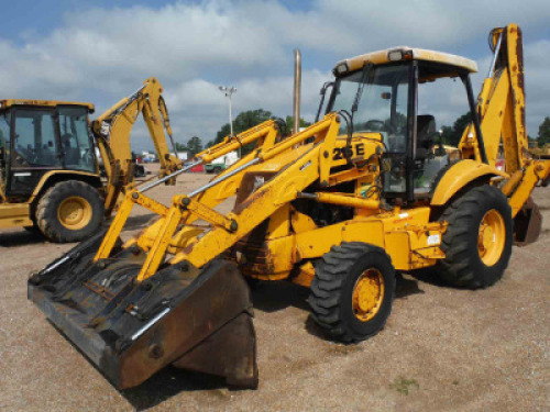 1999 JCB 215E Series 3 4WD Extendahoe, s/n 0480713: 4-in-1 Loader