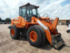 Doosan DL220 Rubber-tired Loader, s/n 10113: Encl. Cab, w/ Bucket & Stacking Rake, Quick Connect Coupler, Meter Shows 4276 hrs - 14