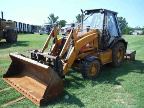 2006 Case 570MXT 4WD Loader Landscaper, s/n JJG0303045: Open Canopy, 3PH, Hyd. Box Blade w/ Rippers, w/ Bucket & Forks, Quick Connect, Meter Shows 4109 hrs