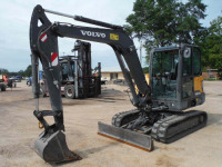 2018 Volvo EC60E Mini Excavator, s/n 312569: C/A, Blade, Meter Shows 3646 hrs