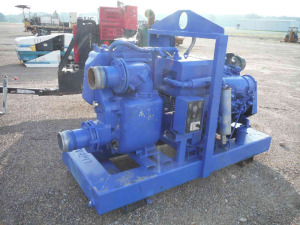 Thompson 6" Pump, s/n 6V-1247: 3-cyl. Deutz Diesel, Meter Shows 5239 hrs