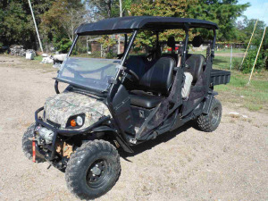 Textron Recoil 4WD Utility Cart, s/n 8017415 (No Title - $50 MS Trauma Care Fee Charged to Buyer): 6-passenger, 72V, Front Winch, w/ Charger