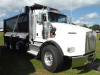 2022 Kenworth T800 Tri-axle Dump Truck, s/n 3BKDL40X3NF124517: Cummins X15 450V Eng., Eaton Fuller 8LL, Tarp, FET is Paid, Full Factory Warranty, Odometer Shows 2271 mi. - 2