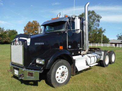 2012 Kenworth T800 Truck Tractor, s/n 1XKDDP9X2CJ329235: T/A, Day Cab, Paccar 12.9L Eng., 12K Front, 40K Rears, Odometer Shows 434K mi.