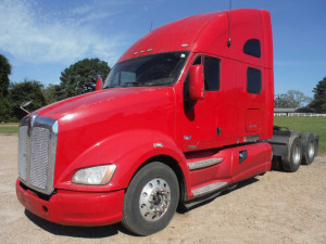 2012 Kenworth T700 Truck Tractor, s/n 1XKFDP8X4CJ323026: T/A, Paccar Eng., Eaton 10-sp., Deleted, Sleeper, 12K Front, 34K Rears, Odometer Shows 1054K mi.