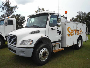 2005 Freightliner M2-106 Service Truck, s/n 1FVACXDCX5HN97440 (Remote in Check In Building): Cat C7 Eng., 9-sp., S/A, Crane w/ Wireless Remote, Odometer Shows 205K mi.