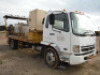 2009 Mitsubishi Fuso FK260 Paint Striping Truck, s/n JL6HKS1E29K016728: Cabover, S/A, Diesel, Auto, Ingersoll Rand 185 Hyd. Air Compresor, Odometer Shows 88K mi. - 2