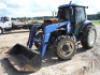 New Holland TD80D Tractor, s/n HJDM4531 (Salvage): BushHog 4045 Loader, Burned