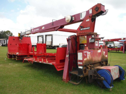 2012 Terex BRT2047 Crane Bed, s/n 1T9S2047LCW140432: Terex Boom, Hyd. Hose Reels, Elec. Monitor, Outriggers