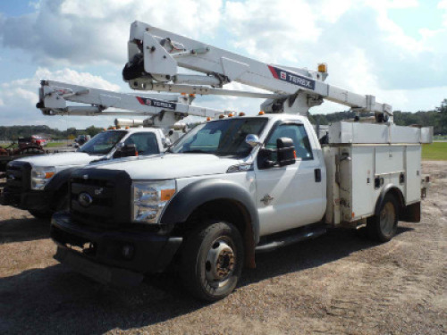 2013 Ford F550 Bucket Truck, s/n 1FDUF5HT6DEA86527 (Inoperable): Powerstroke 6.7L Diesel, Auto, Terex Hi-Ranger LT40 Aerial Unit, Odometer Shows 210K mi. (Owned by Alabama Power)