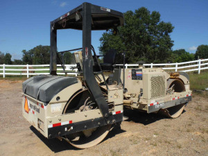 Ingersoll Rand DD90 Tandem Vibratory Roller, s/n 173834: Canopy, 66" Smooth Drums, Meter Shows 6474 hrs