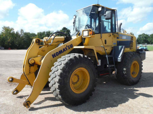 2012 Komatsu WA320-6 Rubber-tired Loader, s/n A35180: Encl. Cab, No Bucket, Meter Shows 21324 hrs