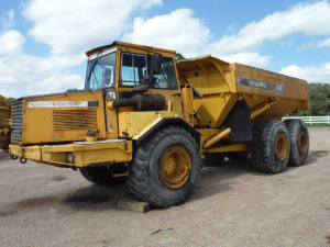 1998 Volvo A25C Articulated Dump Truck, s/n 5350V11293: C/A, Heat, Meter Shows 9894 hrs