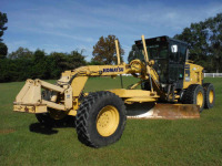 2008 Komatsu GD655-3 Motor Grader, s/n 51625: C/A, Hyd. Side Shift, Tip Control, 14' Moldboard, 17.5R25 Tires, Front Scarifier, Meter Shows 4774 hrs