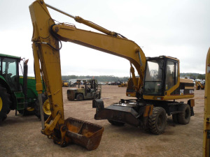 2000 Cat M318 Rubber-tired Excavator, s/n 8AL02650: C/A, Heat, Aux. Hydraulics, Outriggers, Meter Shows 18744 hrs
