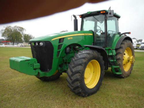 2006 John Deere 8430 MFWD Tractor, s/n RW8430P002546: Encl. Cab, Front Weights, Rear Duals, Rear Quick Connect, Meter Shows 10977 hrs