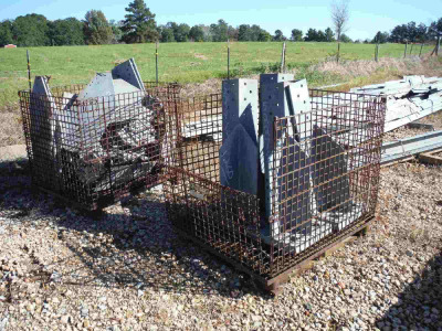 Lot of Misc. Steel and (2) Baskets of Misc. Metals