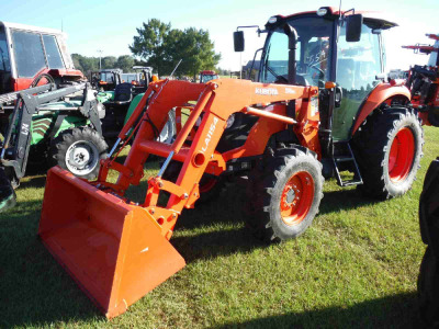 Kubota M6060HDC MFWD Tractor, s/n 61740: C/A, LA1154 Loader w/ Bkt., Meter Shows 250 hrs