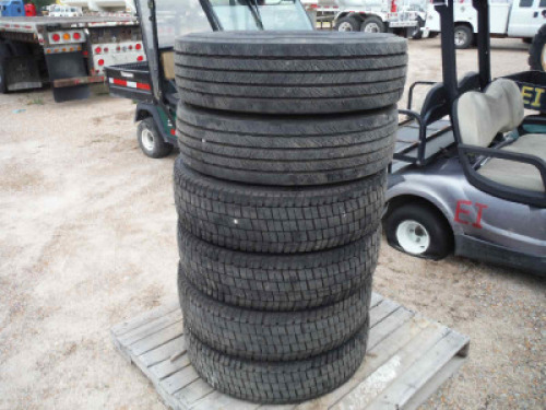 (6) Unused Continental 225/70R19.5 Tires