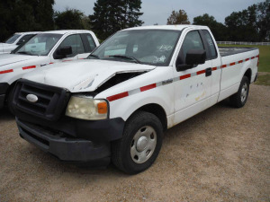 2008 Ford F150 Pickup, s/n 1FTRF12W48KC27432: Ext. Cab, LWB, Auto, Front End Damage, Odometer Shows 185K mi. (Owned by MDOT)