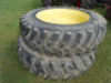 John Deere 7810 Tractor, s/n RW7810H075379: Encl. Cab, Front Weights, Rear Duals, Meter Shows 2140 hrs - 9