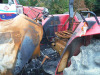 2015 Mahindra 5570 MFWD Tractor, s/n P70FY1676 (Salvage): Burned - 6